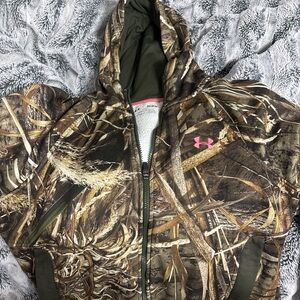Under Armour Camouflage Jacket with Pink Logo